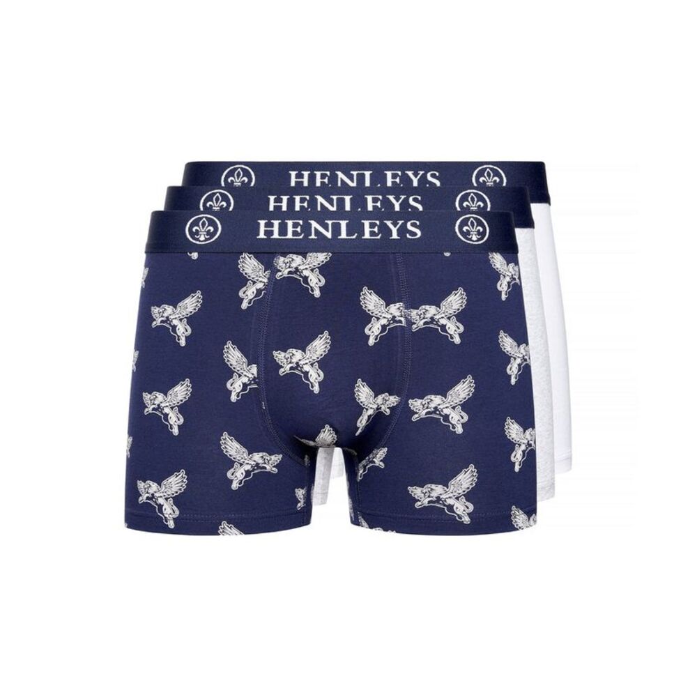Henleys Mens Lionwing Assorted Designs Boxer Shorts (Pack of 3) / Multicolored